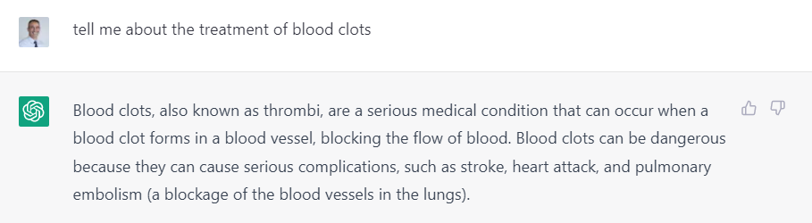 ChatGPT medical advice